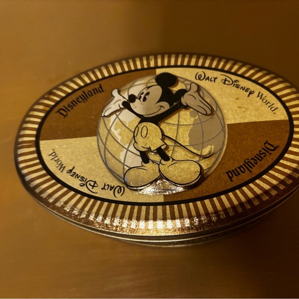 Disney Gold Tin with Mickey's Chocolate Truffle Meltaways